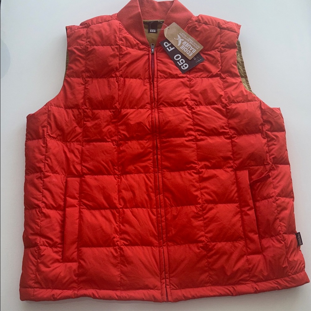 Eddie Bauer Vibrant Red Quilted Vest